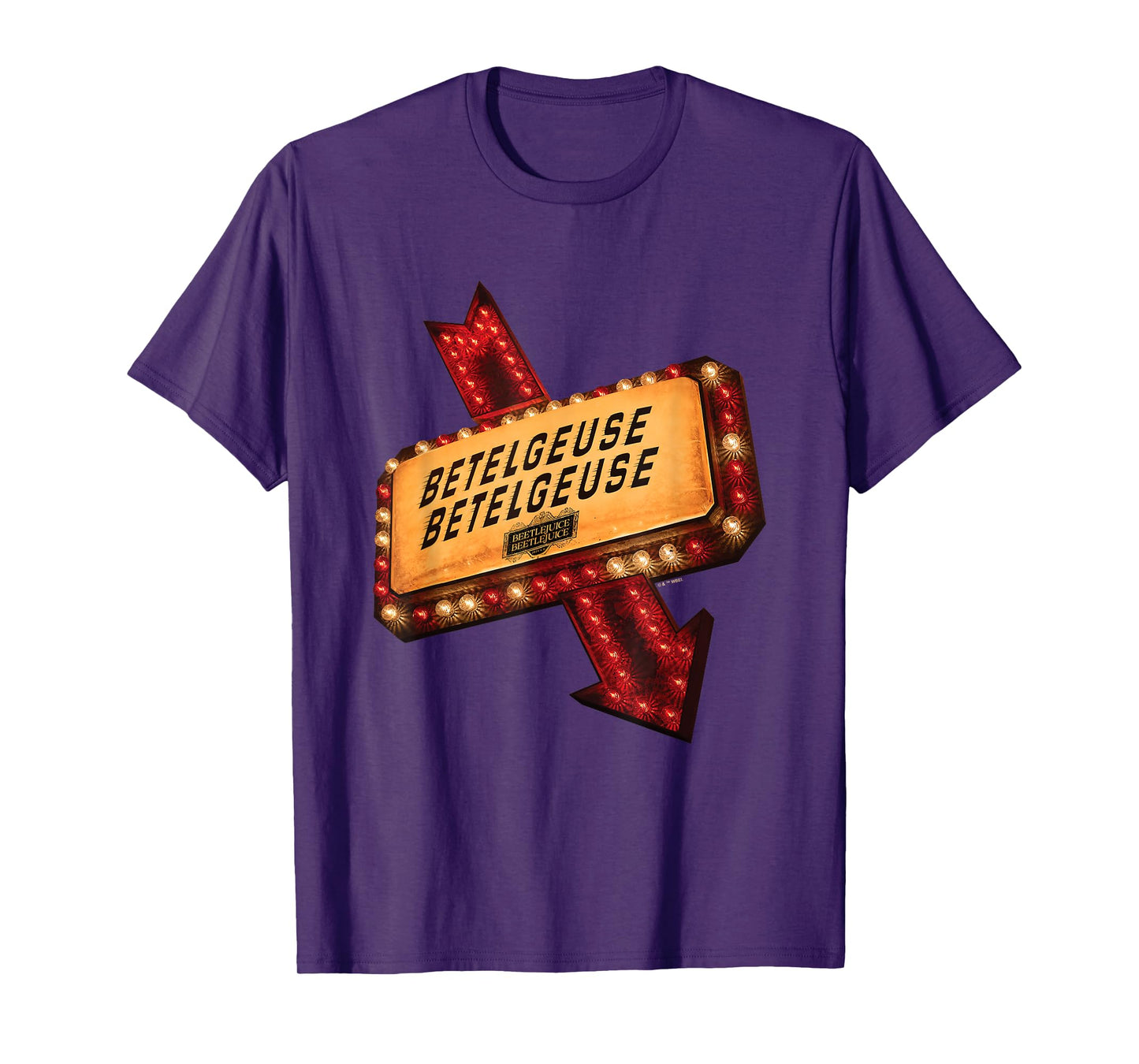 Beetlejuice Beetlejuice Light Sign Logo Vintage T-Shirt
