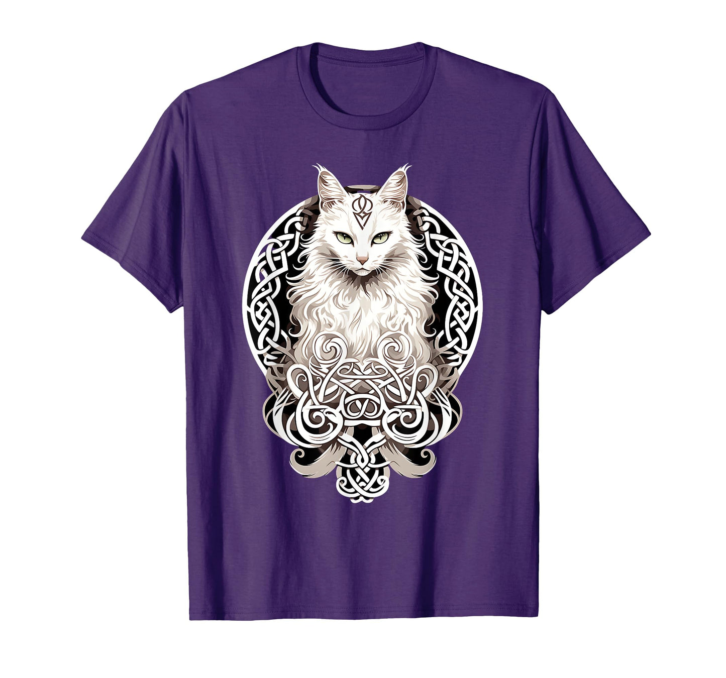 Celtic Cat Knots Wiccan Wicca Animal Pagan Witch Norse Men Women T-Shirt