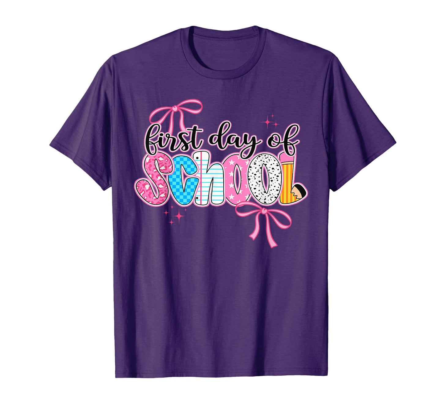 First Day Of School 1st Day School Groovy Girl Kids Teachers T-Shirt