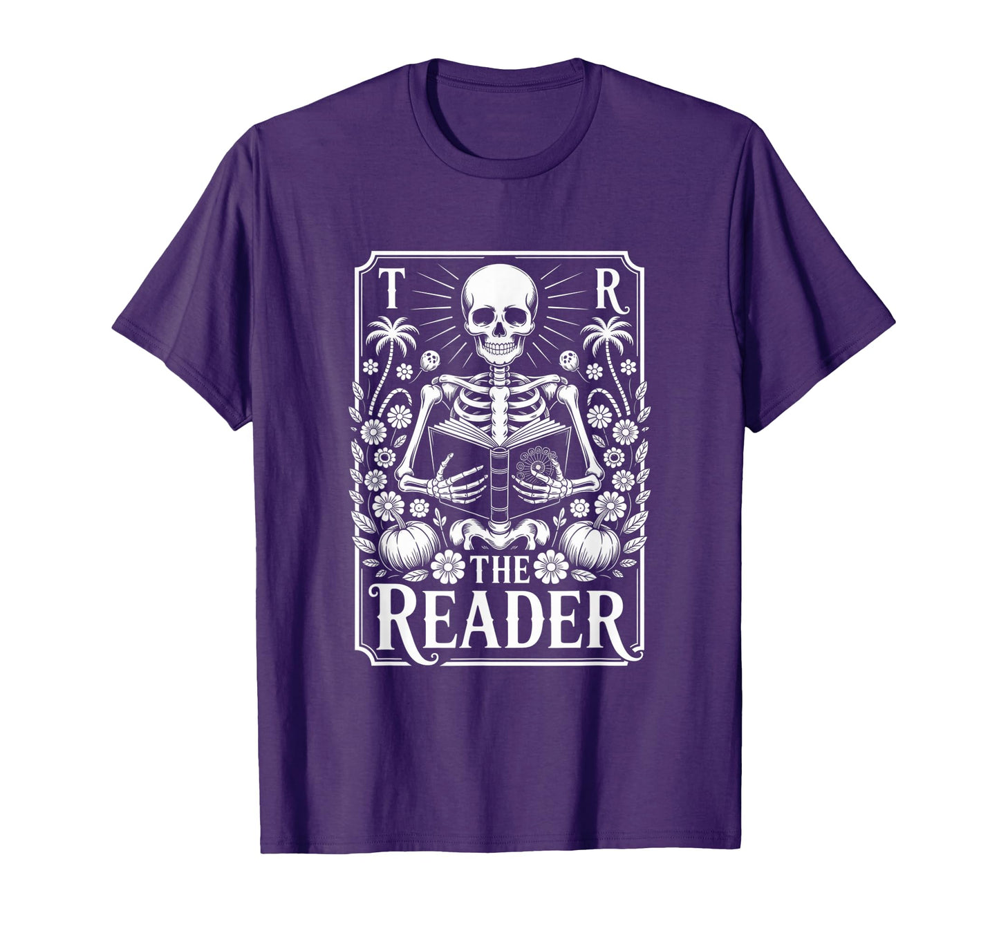 The Reader Skeleton Gothic Book Lover Halloween T-Shirt