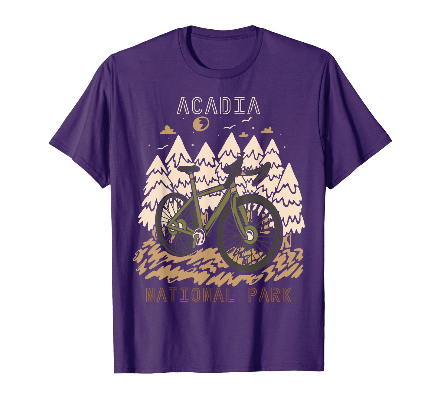 Biking Acadia National Park Souvenir Forest Hike Nature T-Shirt
