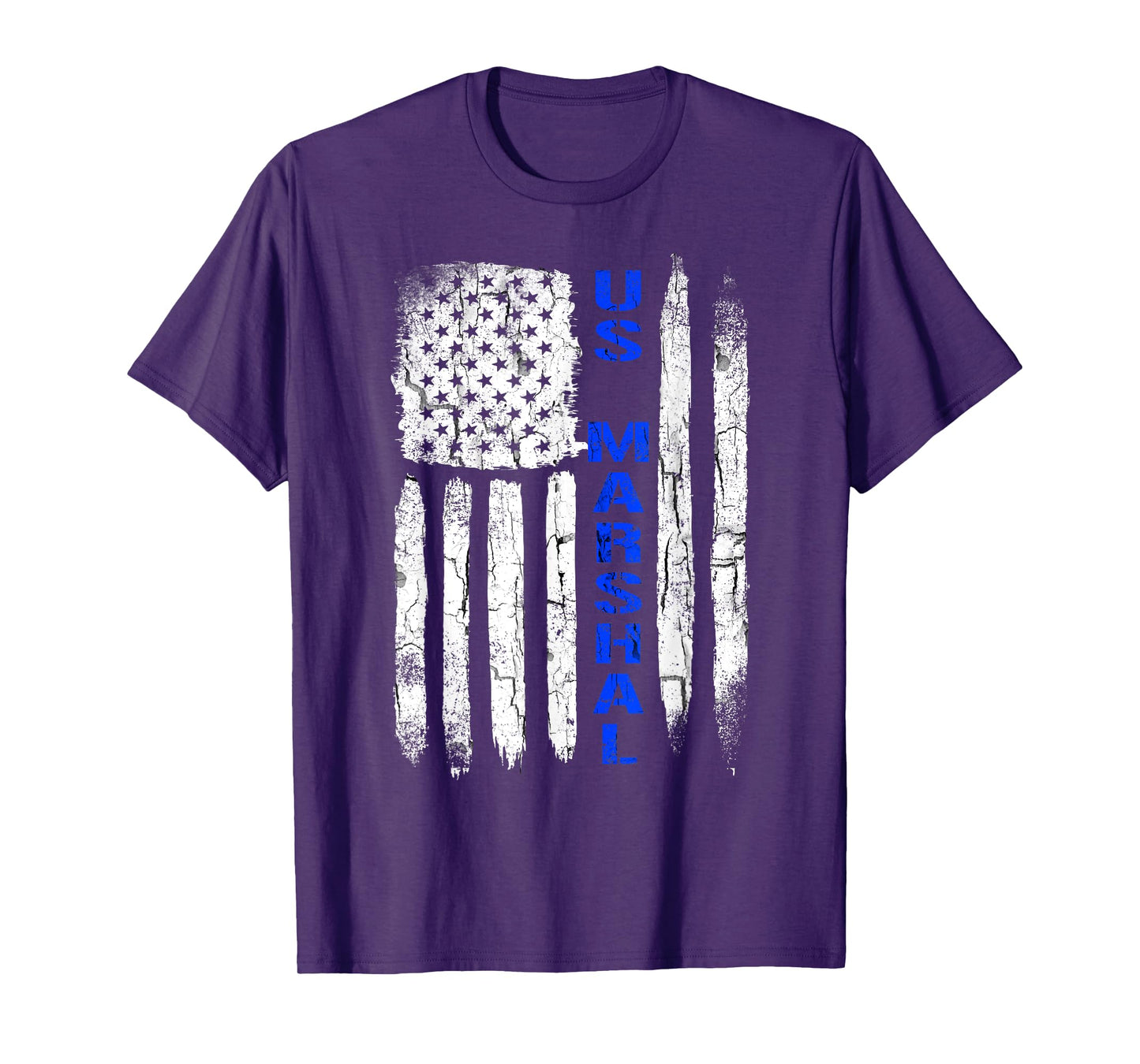 Thin Blue Line Flag American U.S. Marshal Shirt T-Shirt
