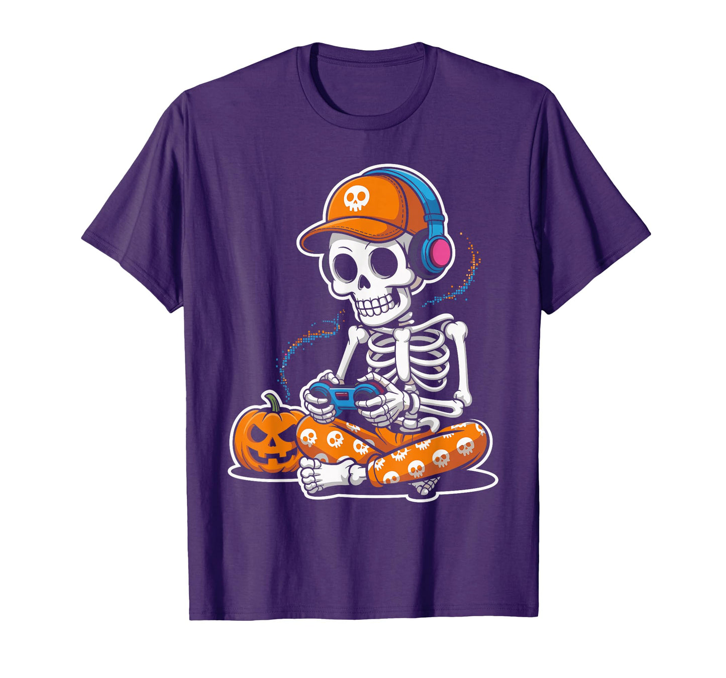 Gaming Skeleton Halloween Video Game Costume for Gamers T-Shirt