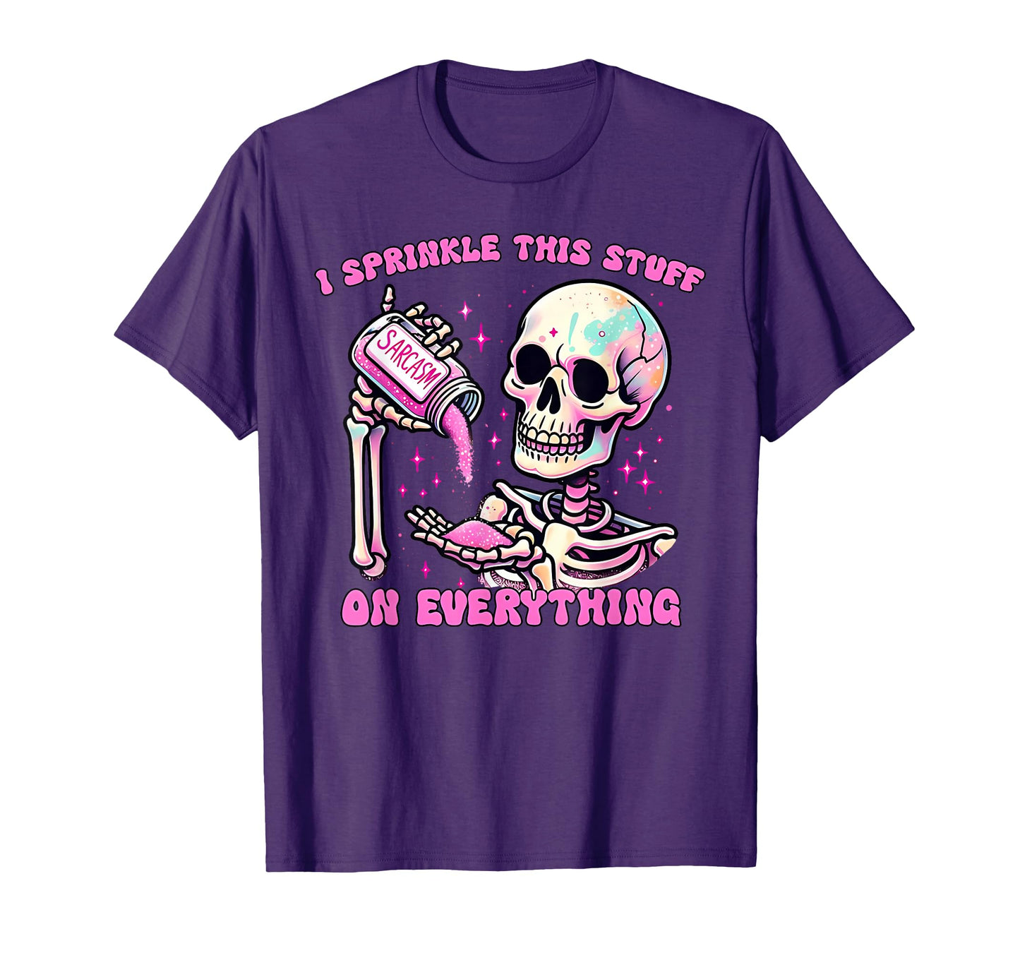 I Sprinkle This Stuff On Everything Sarcasm Skeleton Men Boy T-Shirt