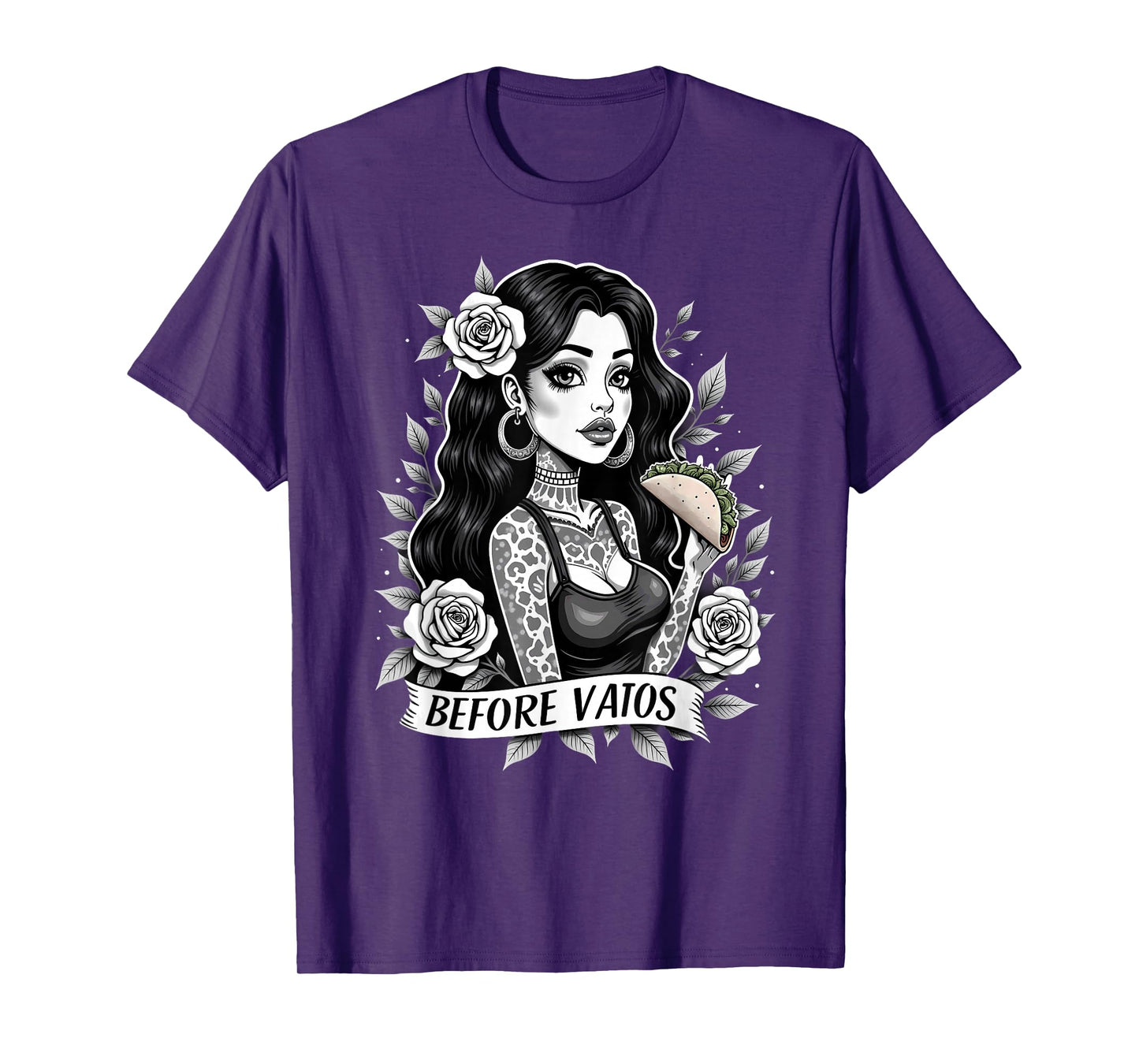 Sarcastic Spanish Mexican Tacos Before Vatos T-Shirt