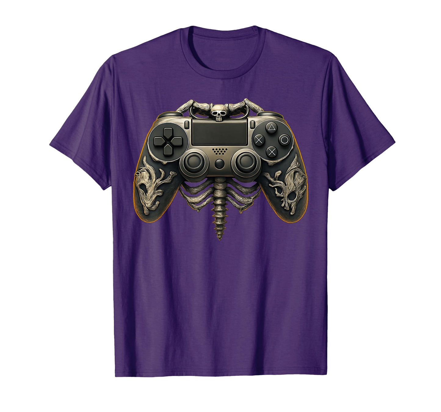 Halloween Skeleton Gamer Funny Video Gaming Geek Boys Kids T-Shirt