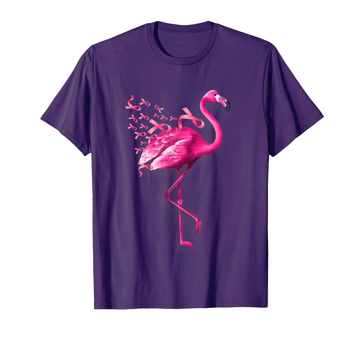 Pink Bird Flamingo Breast Cancer Awareness T-Shirt