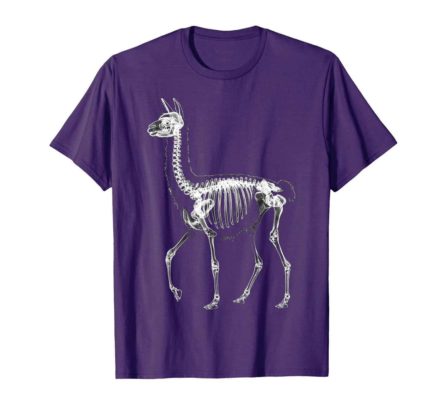 Halloween Alpaca Skeleton Motif Drawing Animal Halloween T-Shirt
