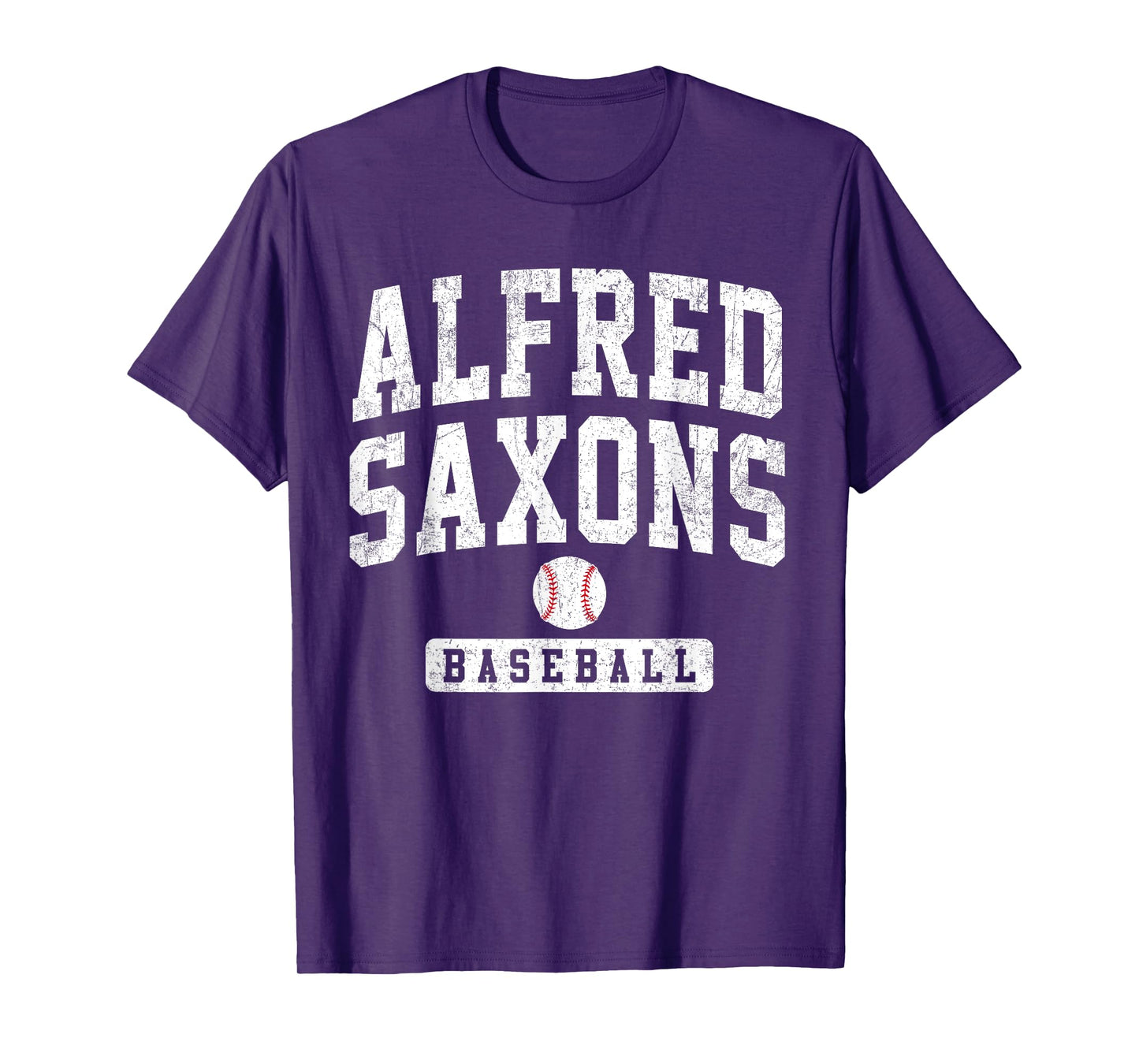 Alfred University Saxons Baseball Arch Vintage Design Men T-Shirt