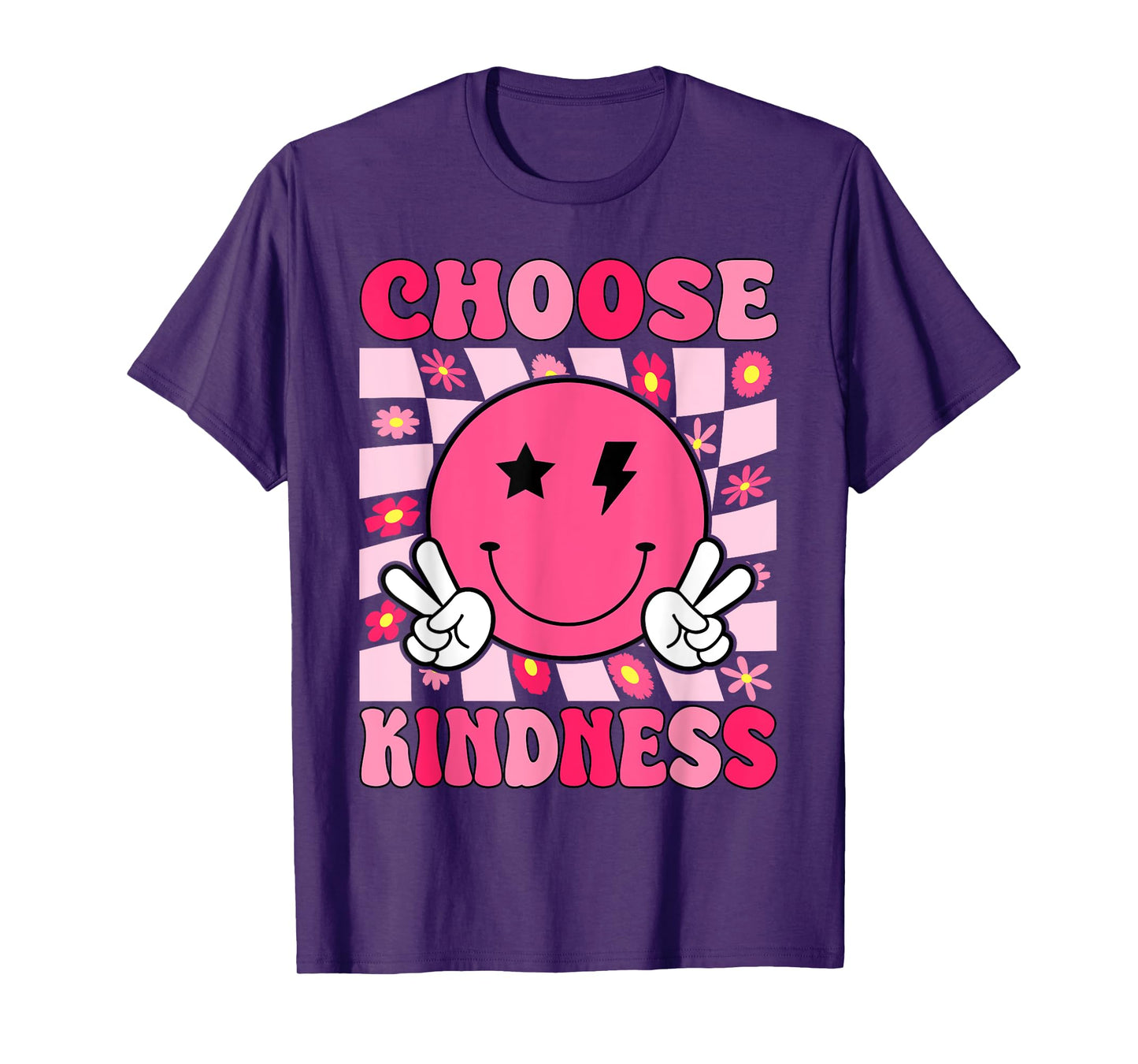 Be Kind Choose Kindness Retro Groovy Inspirational T-Shirt