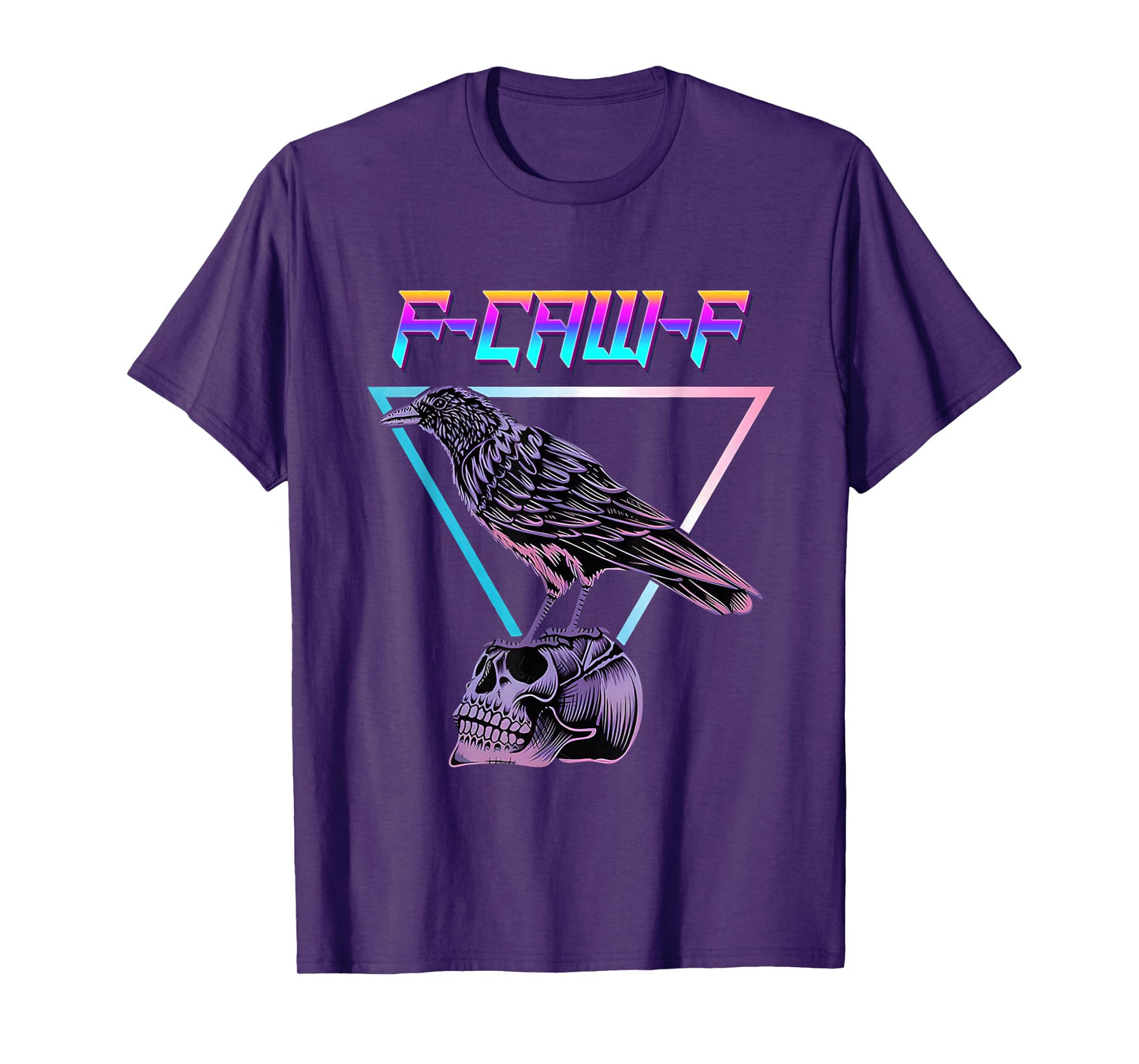Vaporwave 80s F-caw-f Crow Funny Fcawf T-Shirt