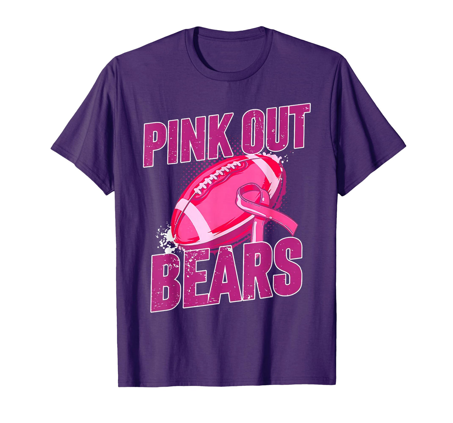 Bears Pink Out Football Tackle Breast Cancer T-Shirt