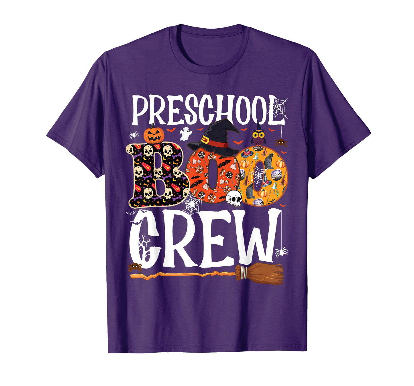 Preschool Boo Crew Funny Teacher Halloween Costume T-Shirt