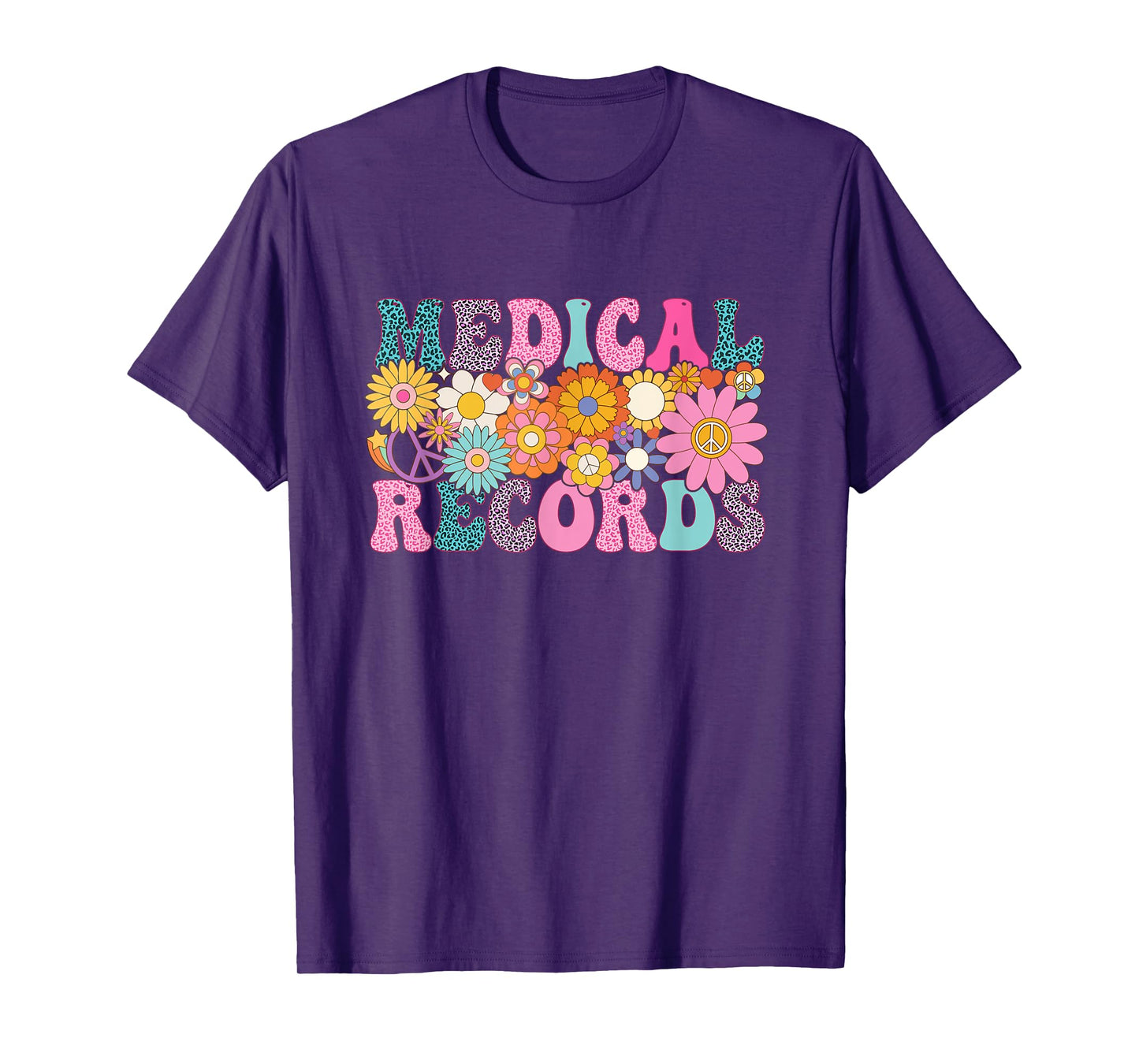 Medical Records Week Groovy Leopard Appreciation Day Women T-Shirt