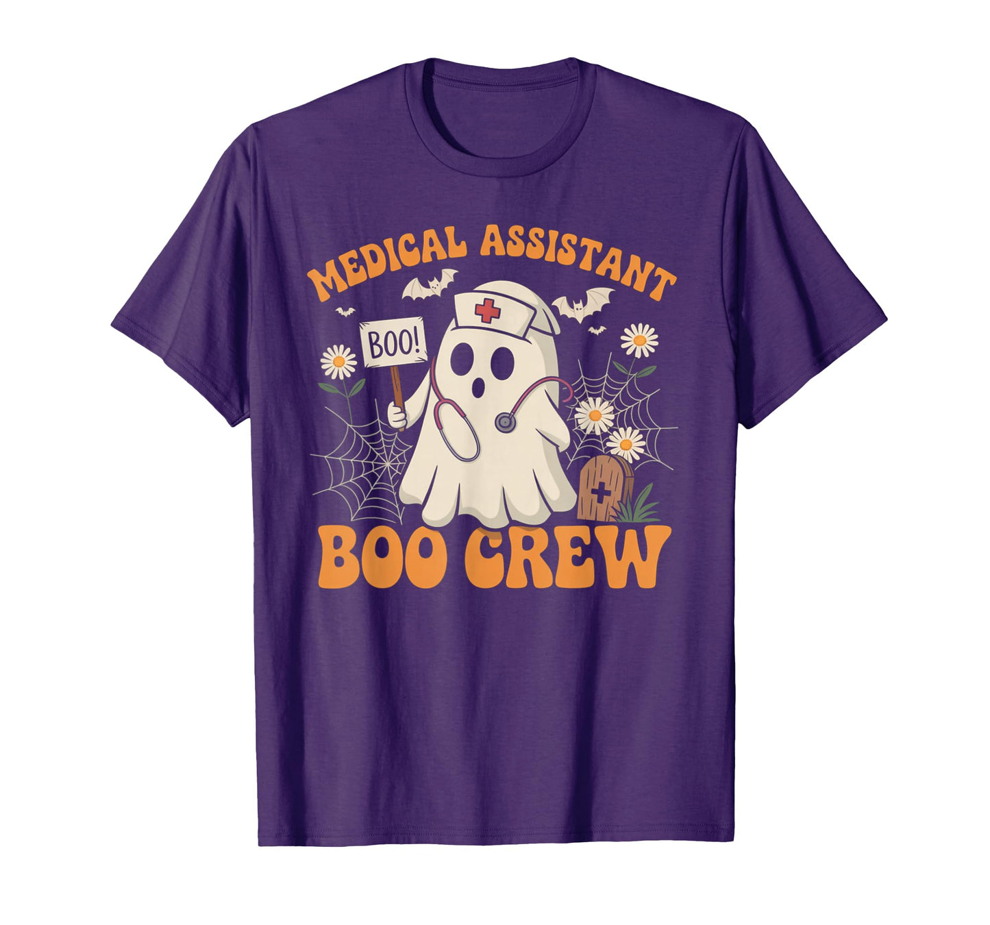 Medical Assistant Boo Crew Ghost Halloween Costumes Gifts T-Shirt