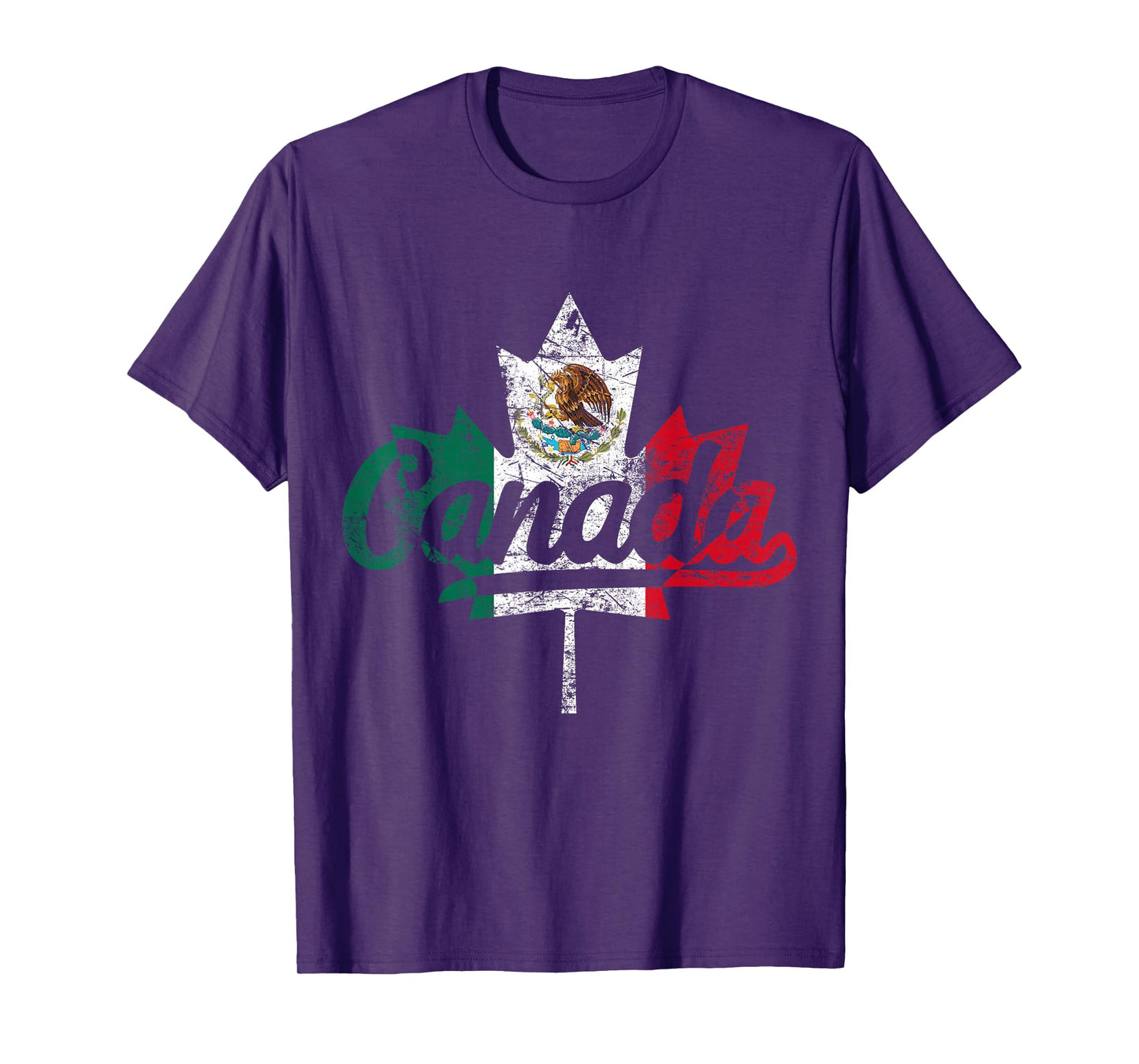 Mexico Flag Vintage Canada Mexico Flag T-Shirt
