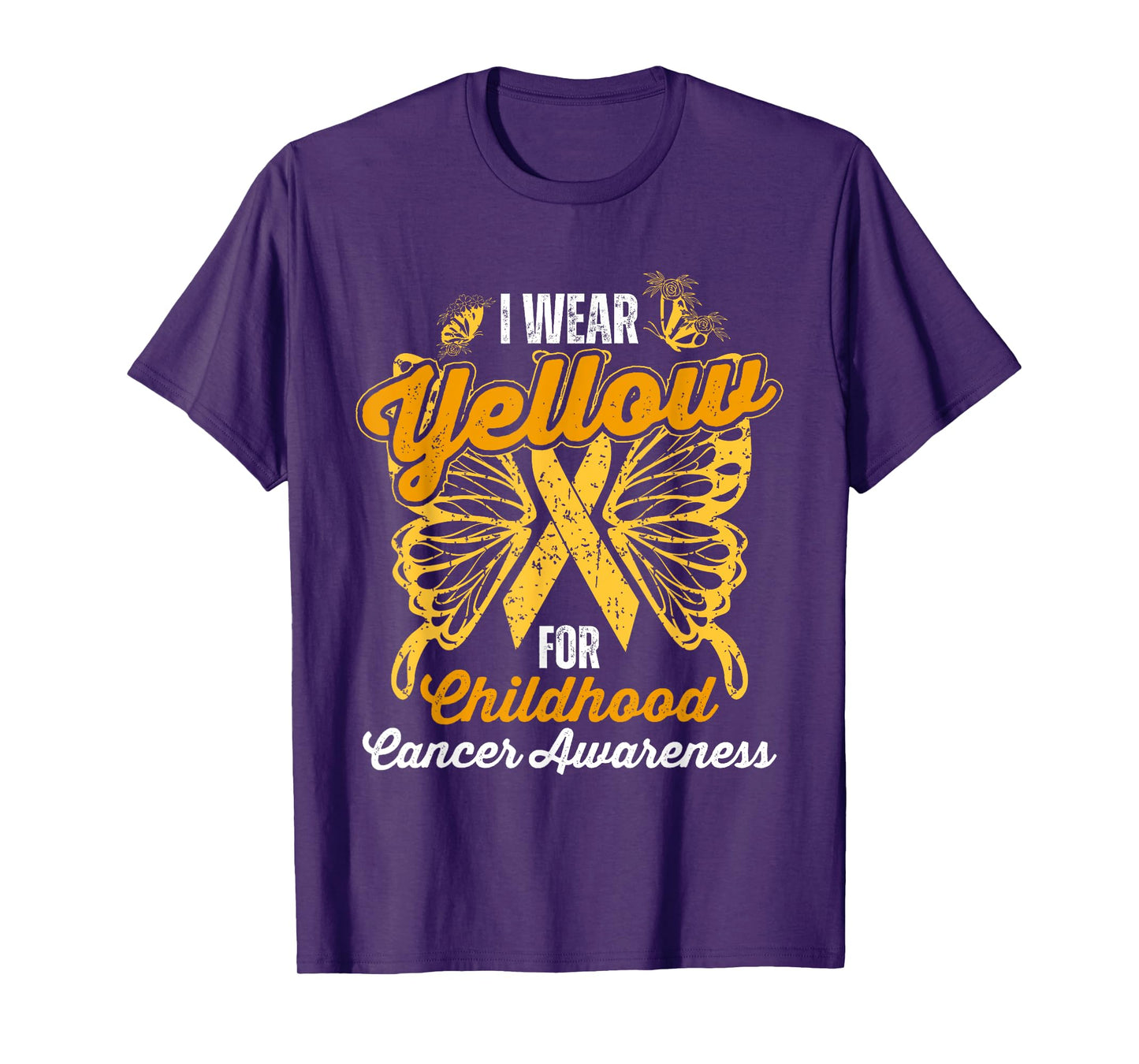 I Wear Yellow For Childhood Cancer Awareness Support T-Shirt
