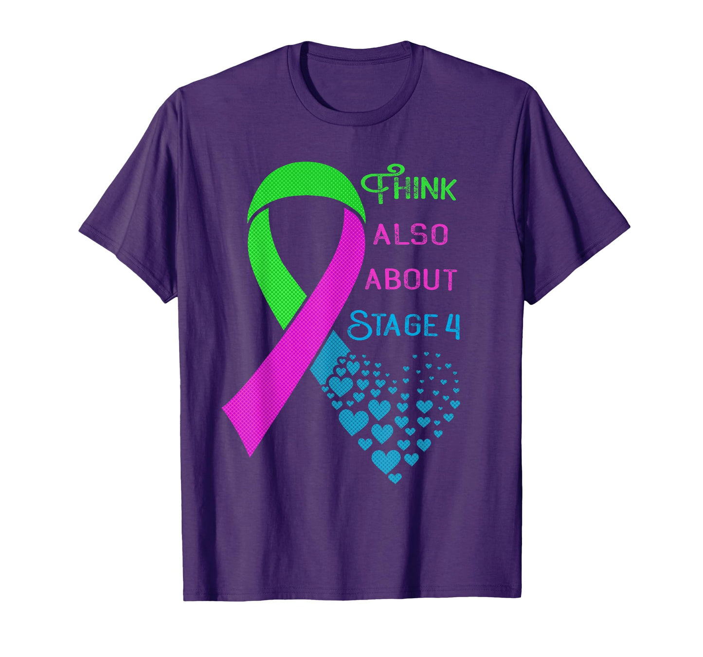 Metastatic Breast Cancer Awareness Heart Ribbon Graphic T-Shirt