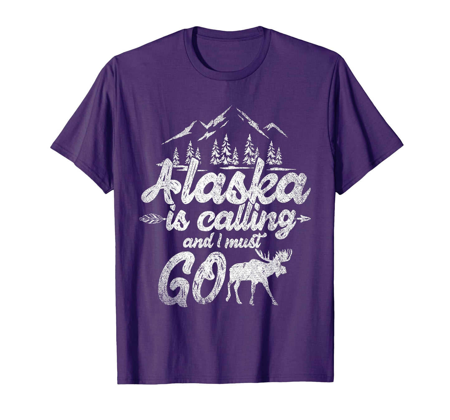 Mountain Hiking Nature Forest Animal Elk Funny Alaska T-Shirt