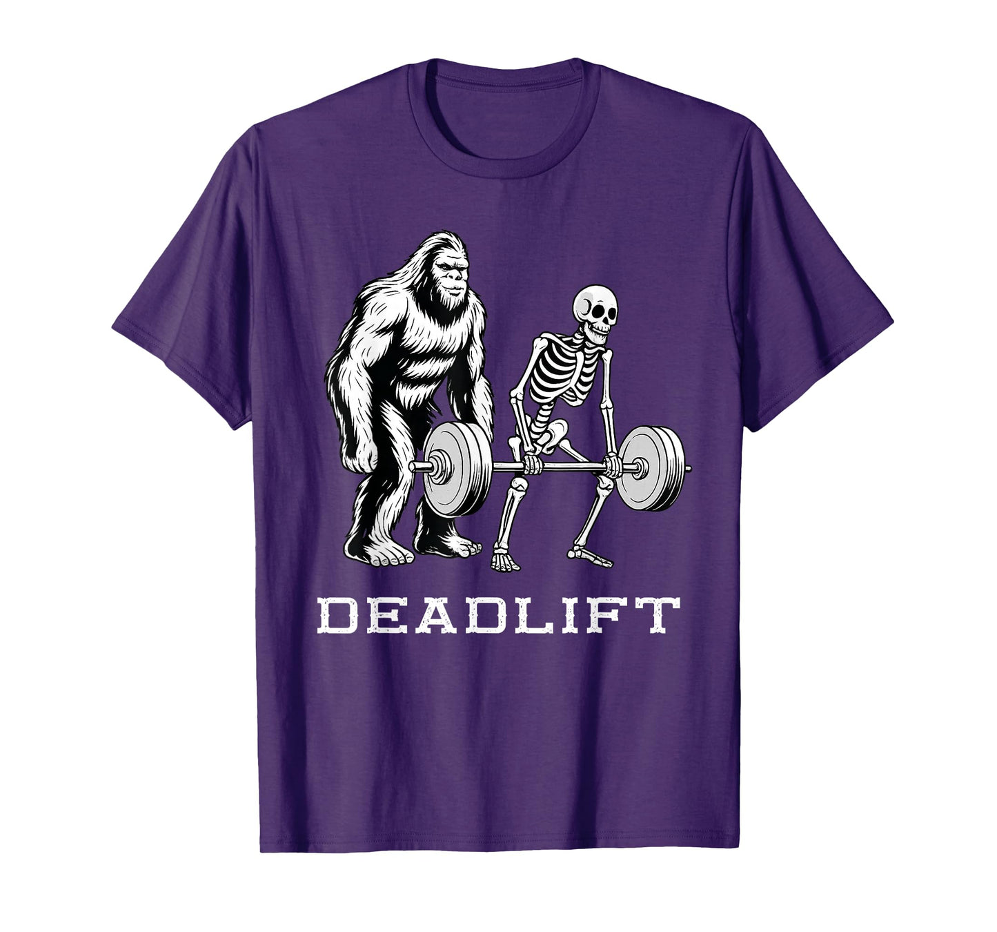 Deadlift Funny Halloween Skeleton Weight Lifting Workout T-Shirt