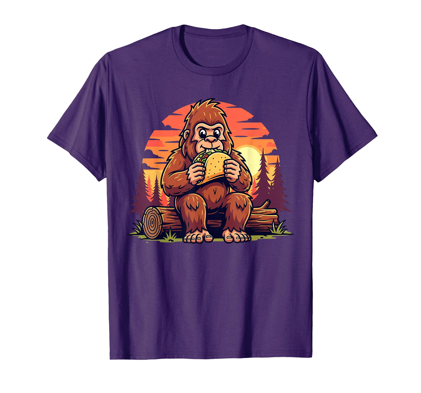 Taco Lover Bigfoot Vintage Design Gift for Men Women Kids T-Shirt