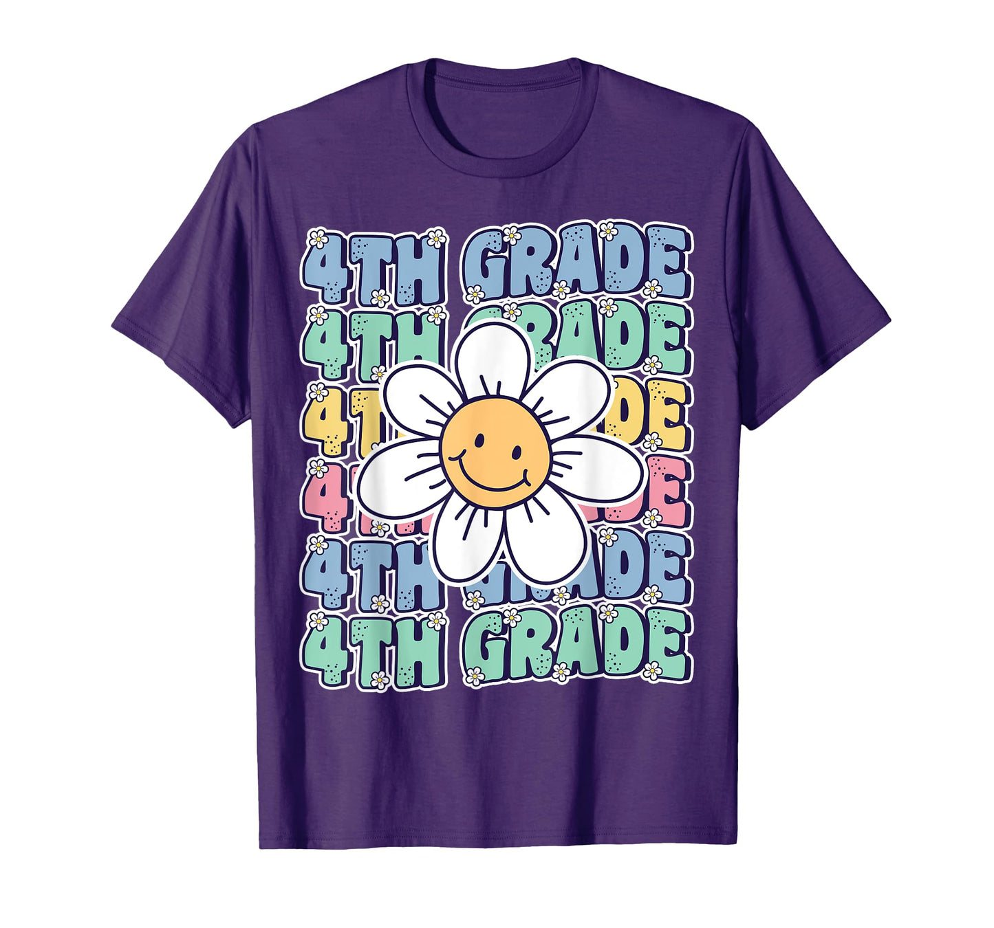 Groovy 4th Grade Back To School First Day of Fourth Grade T-Shirt