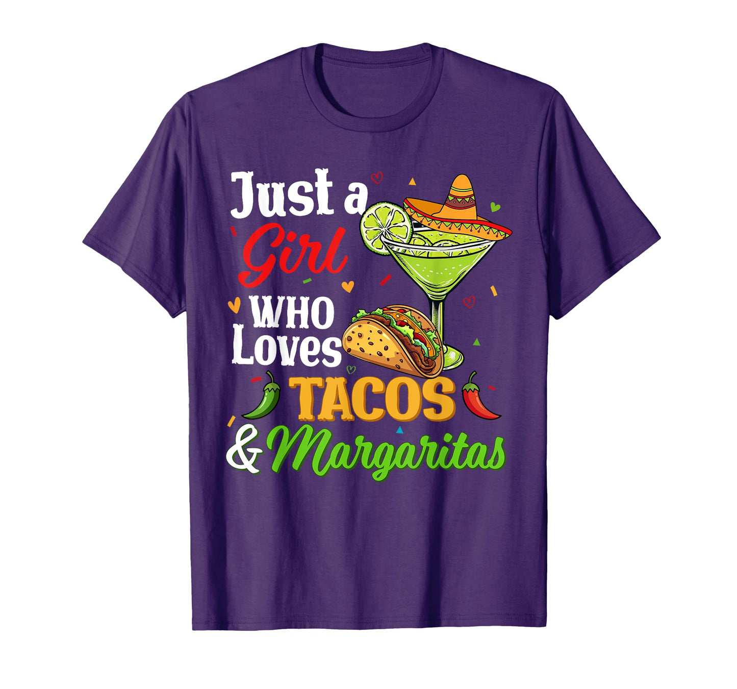 Cinco De Mayo Shirts Women Girl Loves Tacos And Margaritas T-Shirt