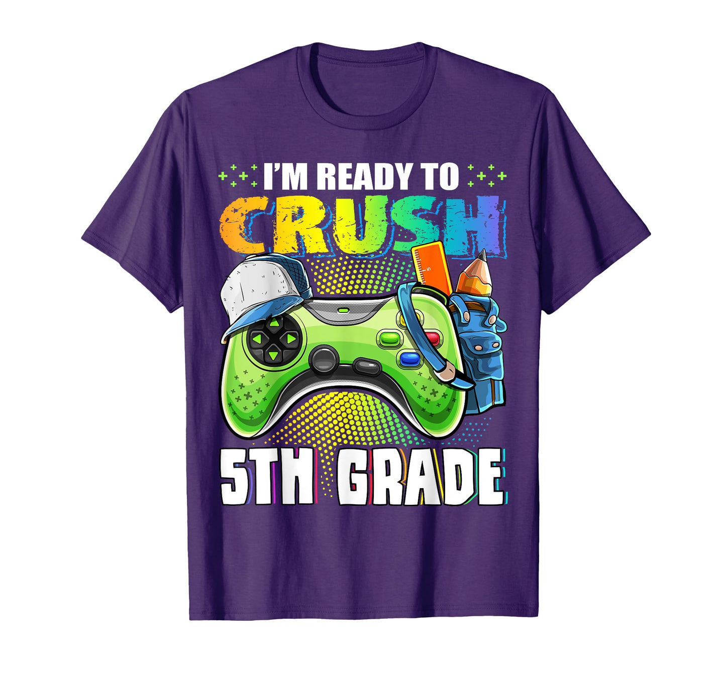 I'm Ready to Crush 5th Grade Back to School Video Game Boys T-Shirt