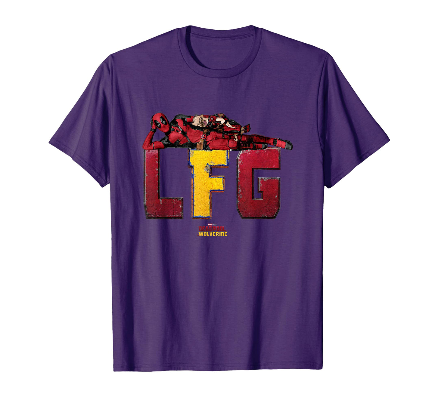 Marvel Deadpool & Wolverine LFG Deadpool & Dogpool Chilling T-Shirt