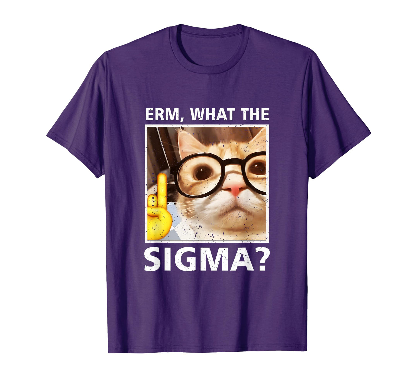 Erm What-The Sigma Cat Meme Selfie Cat Wearing Sunglasses T-Shirt