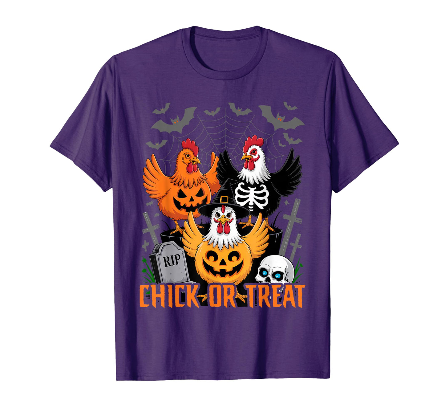Halloween Chicken Skeleton Chick Or Treat Spooky Season T-Shirt
