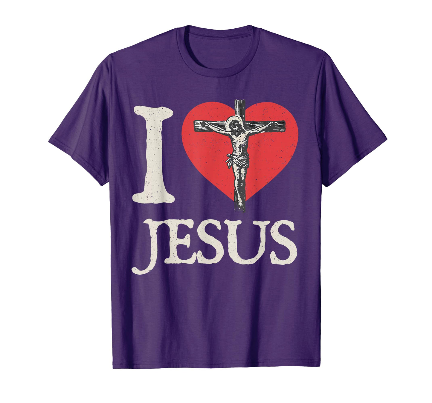 I Love Jesus Vintage Christian Faith Religious Men Women T-Shirt