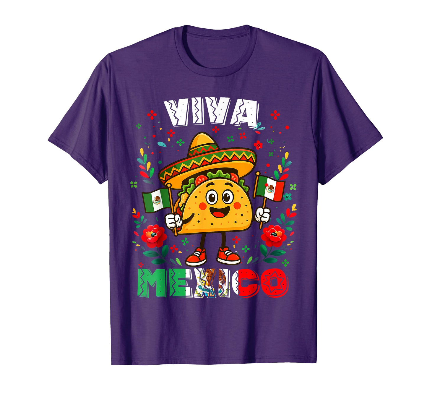 Hispanic Heritage Month Viva Mexico Kids Boys Mexican Tacos T-Shirt