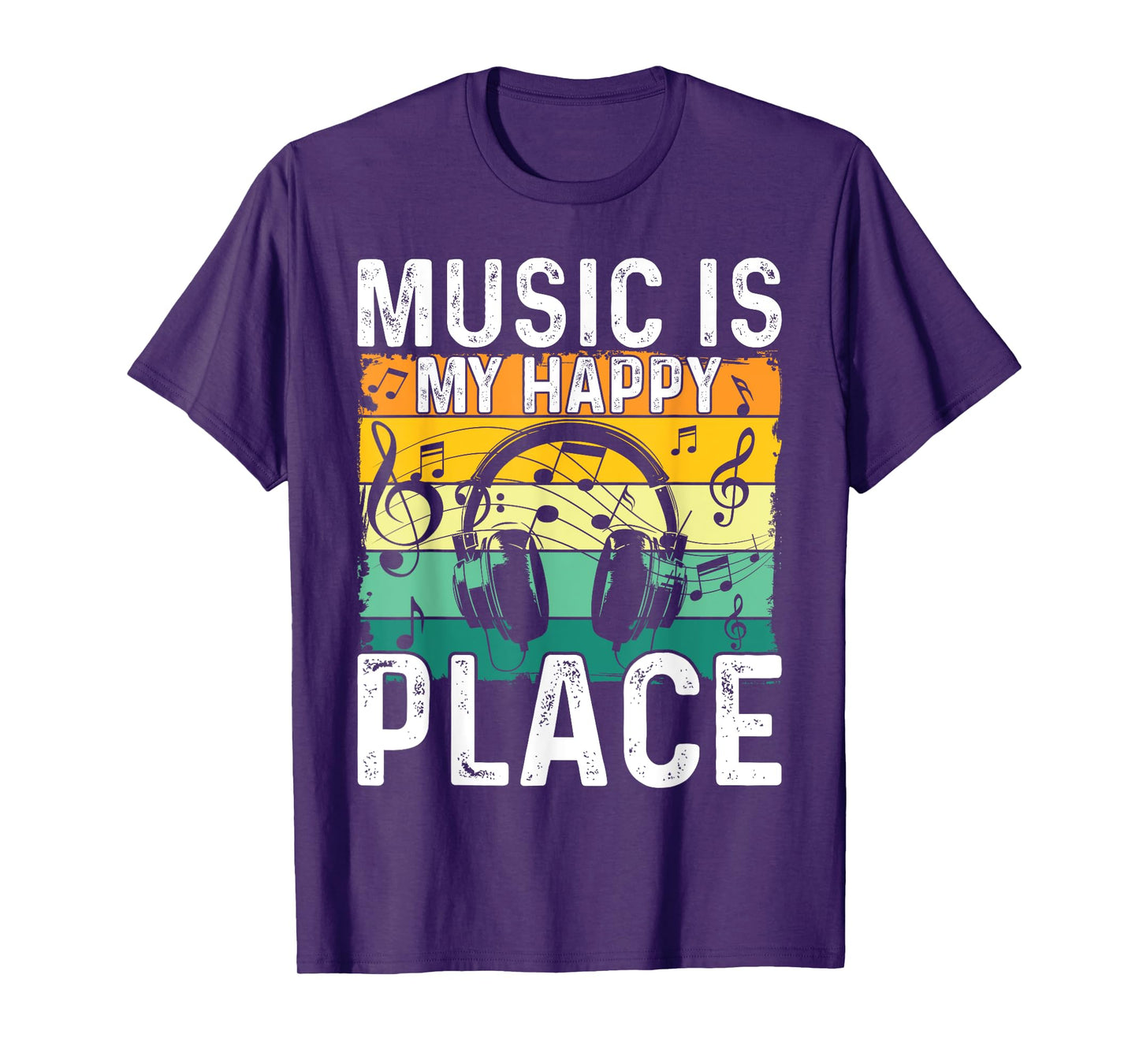 Music Is My Happy Place Musician Outfit EDM Music Lovers DJ T-Shirt