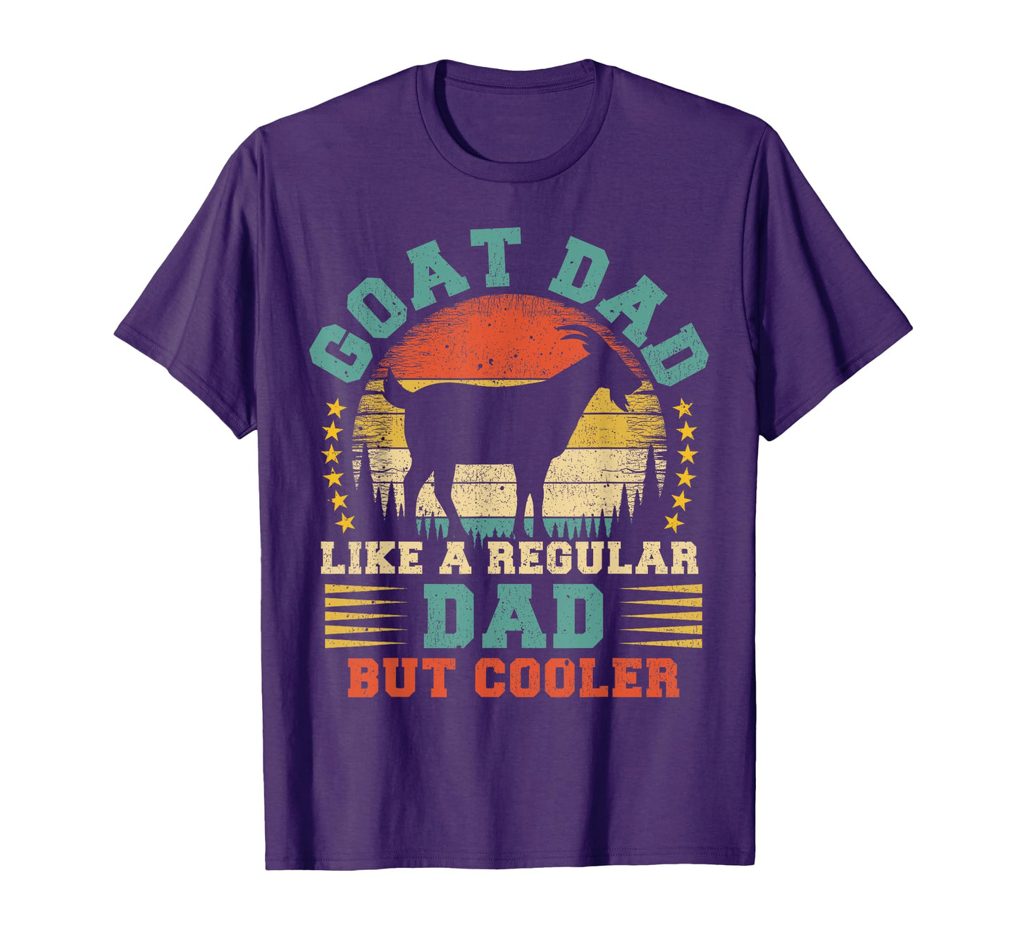Vintage Goat Dad Like A Regular Dad Goat Father's Day T-Shirt