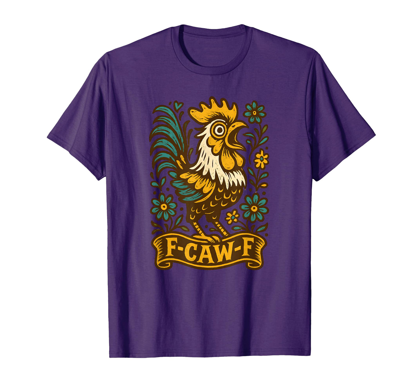 F Caw F Chicken Funny FCAWF Mama Hen Rooster Meme Women T-Shirt