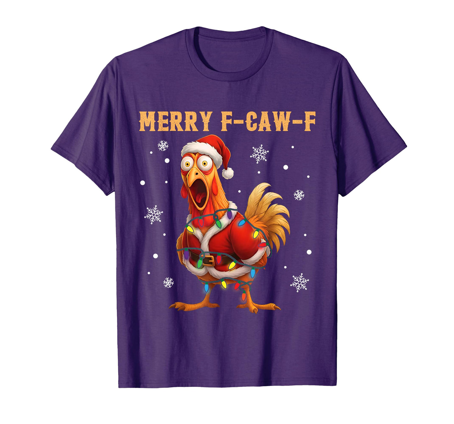 Merry F-Caw-F Chicken Christmas Santa Xmas Pajamas Holiday T-Shirt