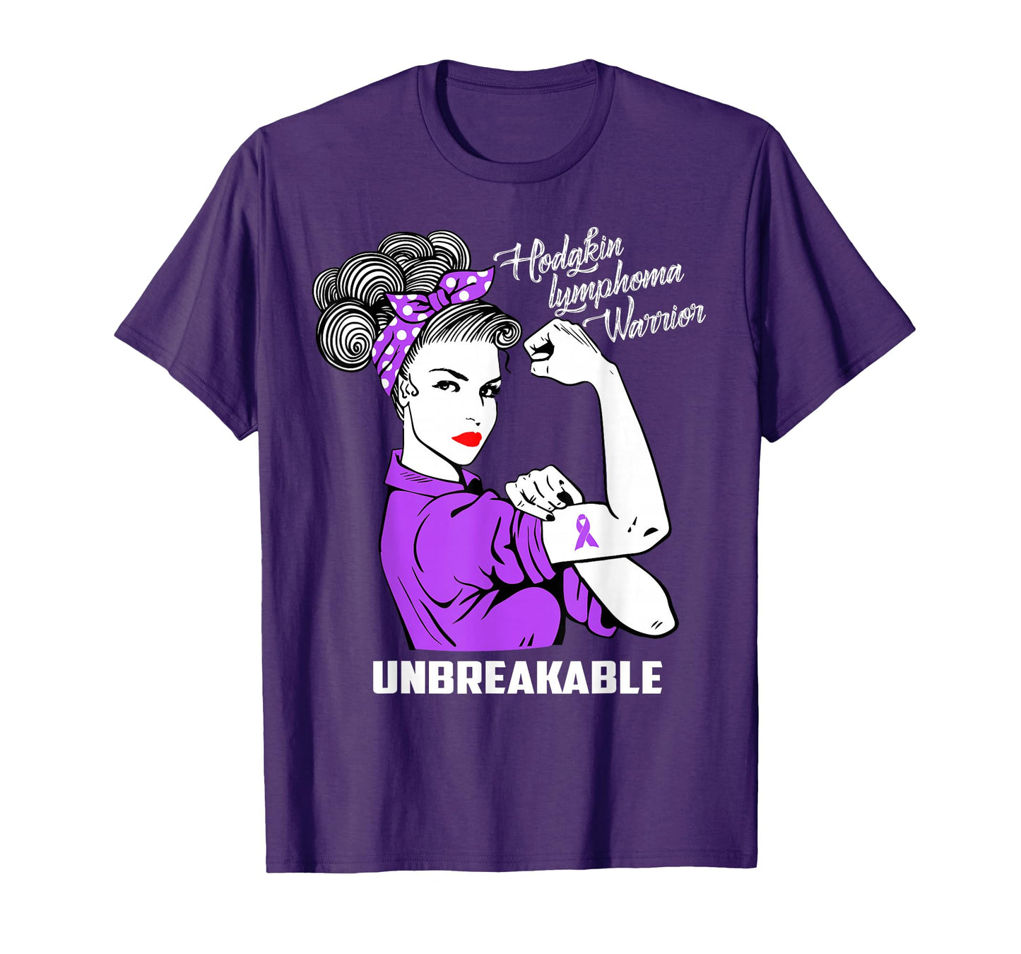 Hodgkin Lymphoma Warrior Unbreakable T-Shirt Awareness Gift T-Shirt