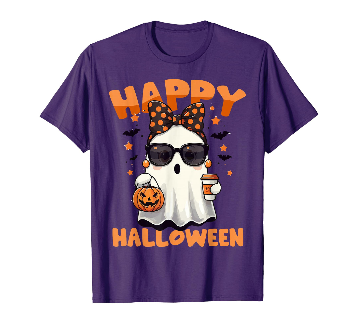Funny Happy Halloween Boo Ghost Matching Family Couples 2025 T-Shirt