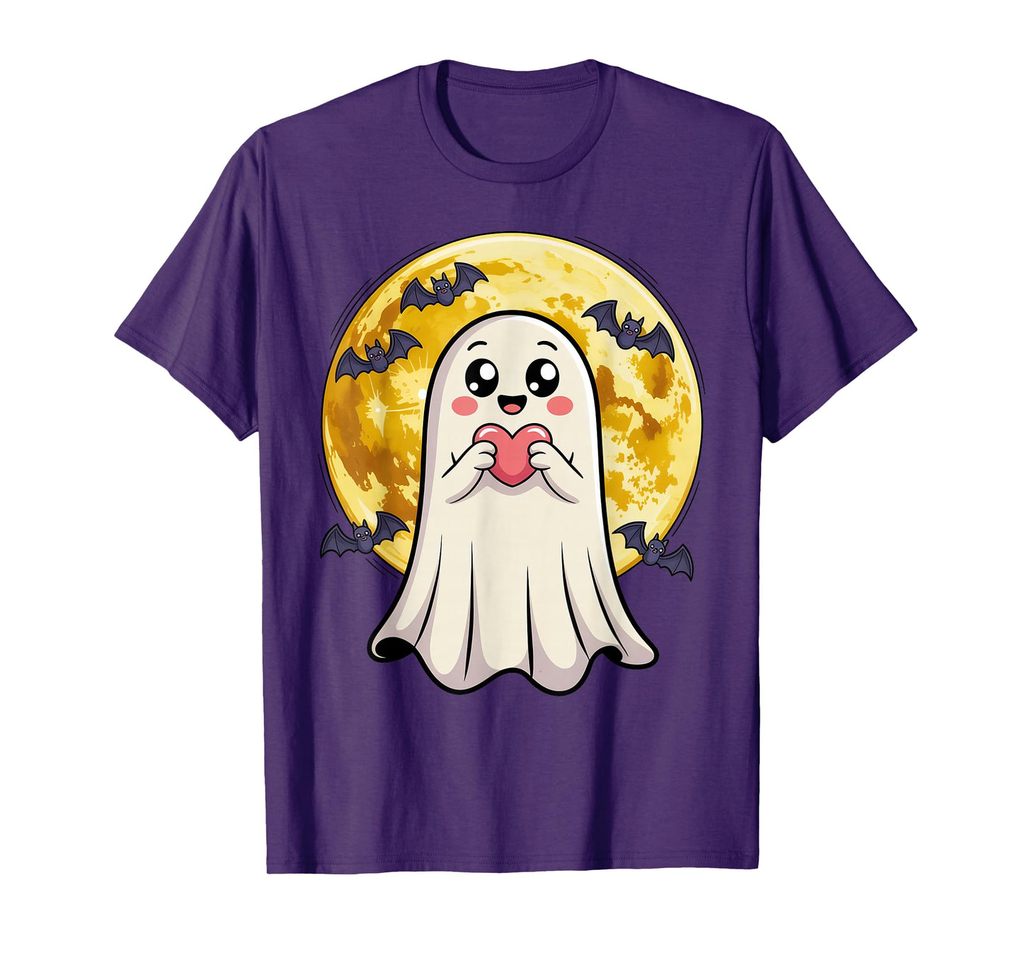 Halloween Shirts Cool Teen Boys Kids Men Halloween Boo Heart T-Shirt