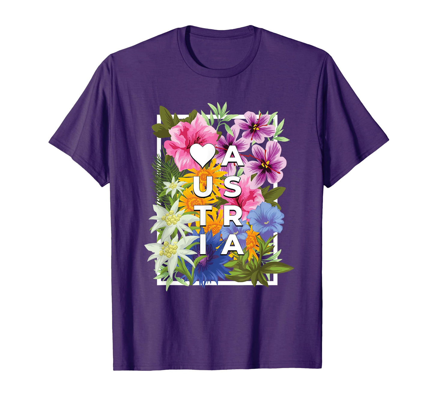 Flowers of Austria Word Art - Austrian Pride T-Shirt