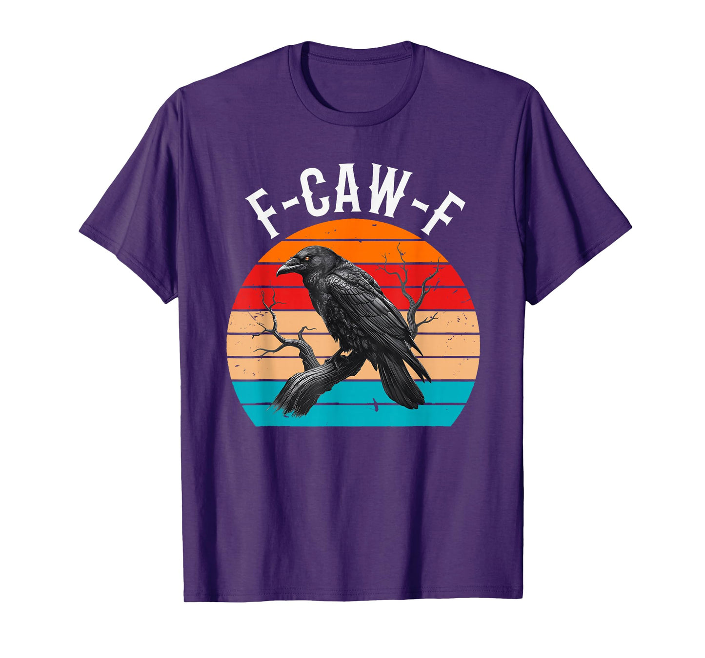 Black Crow, F-Caw-F Funny Black Bird Women Men Vintage T-Shirt