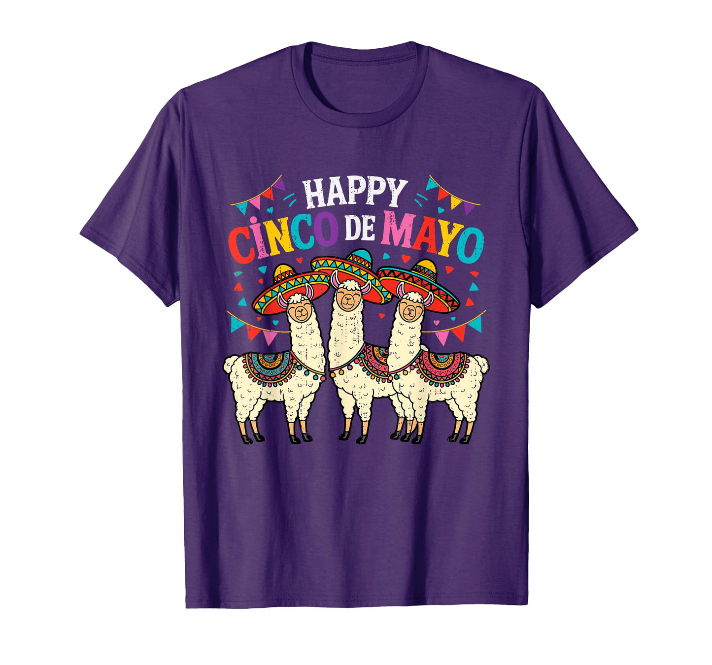 Fiesta Llama Cinco De Mayo Mexican Party Sombrero Animal T-Shirt