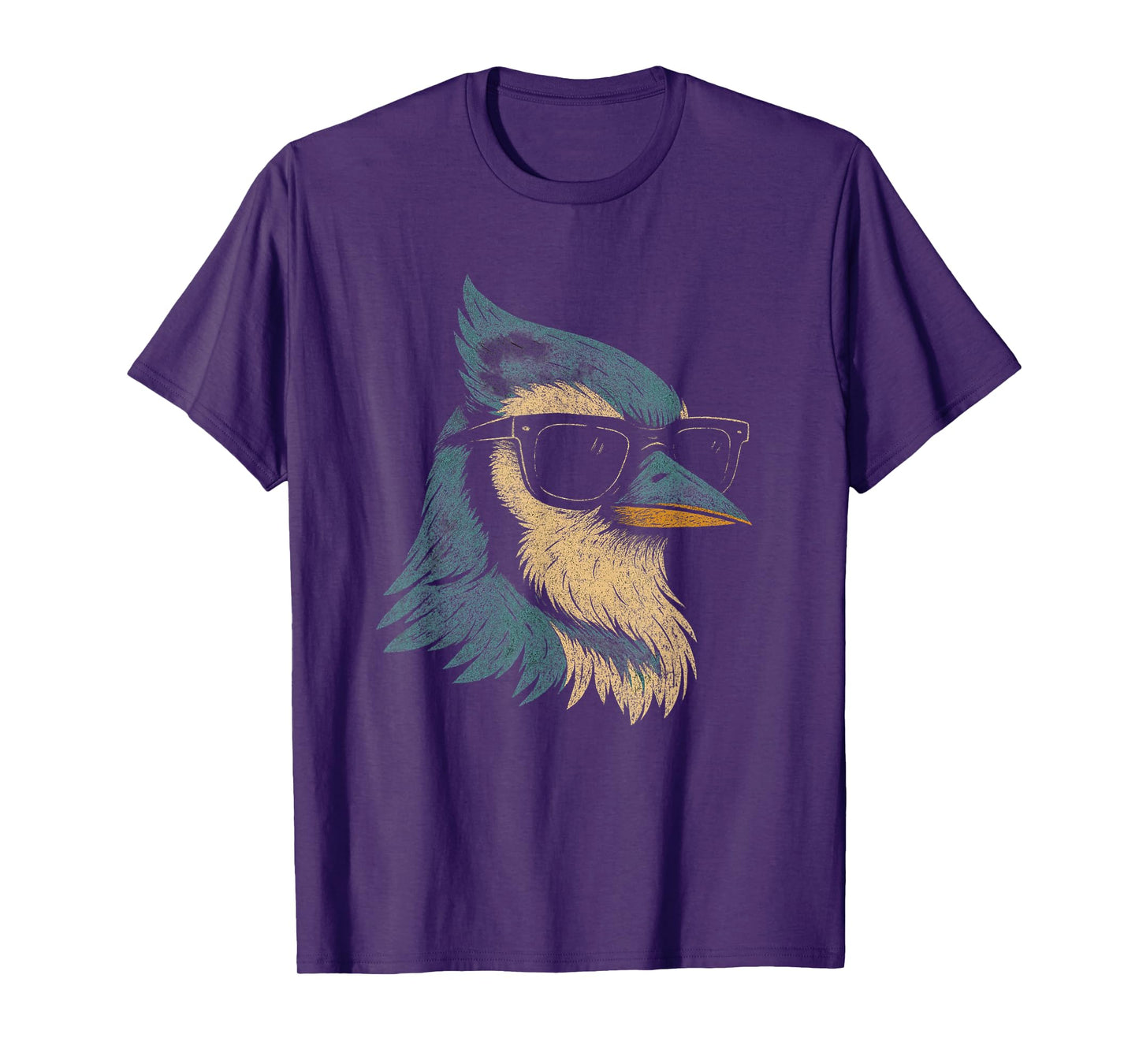 Cool Blue Jay Sunglasses Retro Vintage Birdwatching Nature T-Shirt