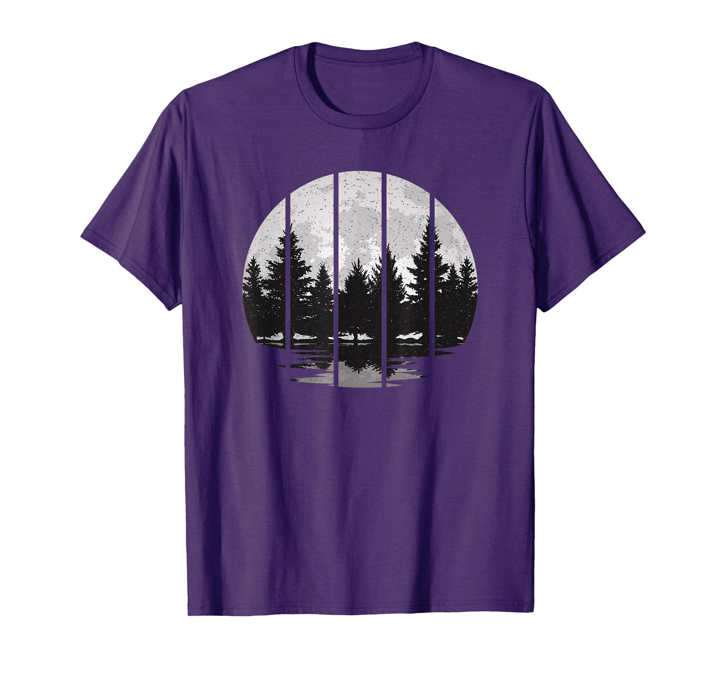Forest Moon Landscape Nature Outdoor Vintage Graphic Men T-Shirt