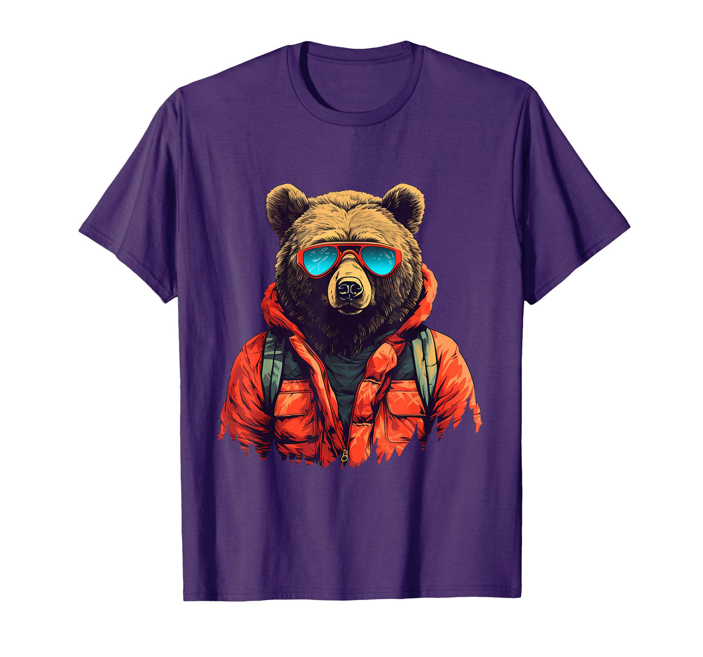 Bear Sunglass Wildlife Animal Art Nature Forest T-Shirt