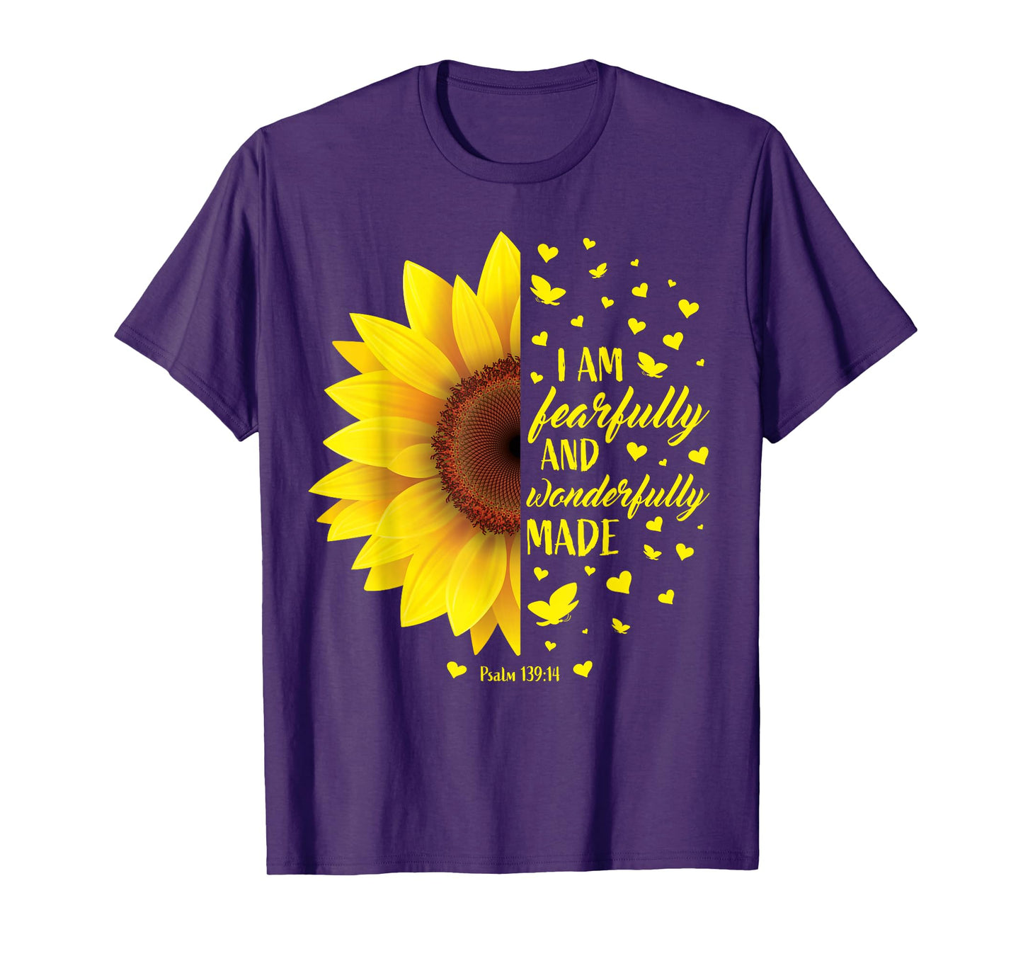 Christian Bible Verse Gifts Women Teen Girls Cute Sunflower T-Shirt