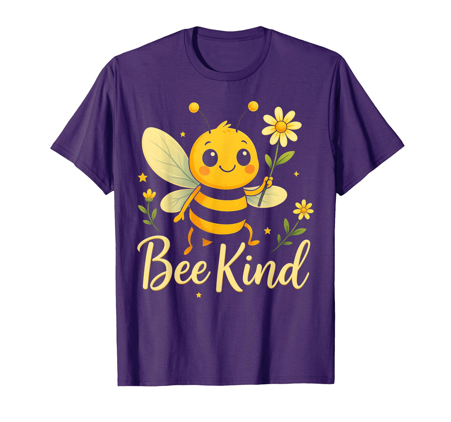 Bee Kind Cute bee with Flower Kindness T-Shirt