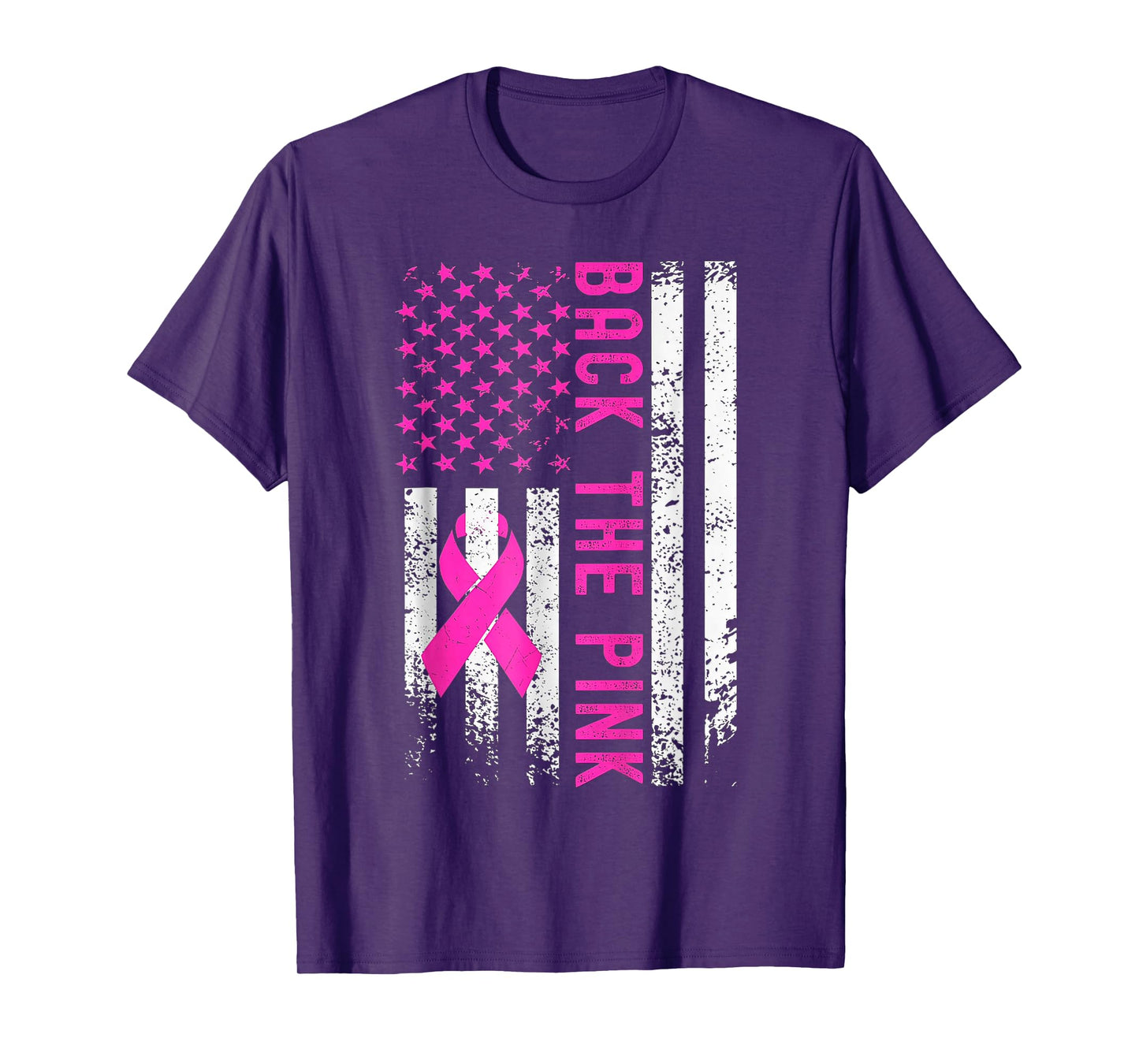Back The Pink Breast Cancer Awareness Flag Toddle T-Shirt