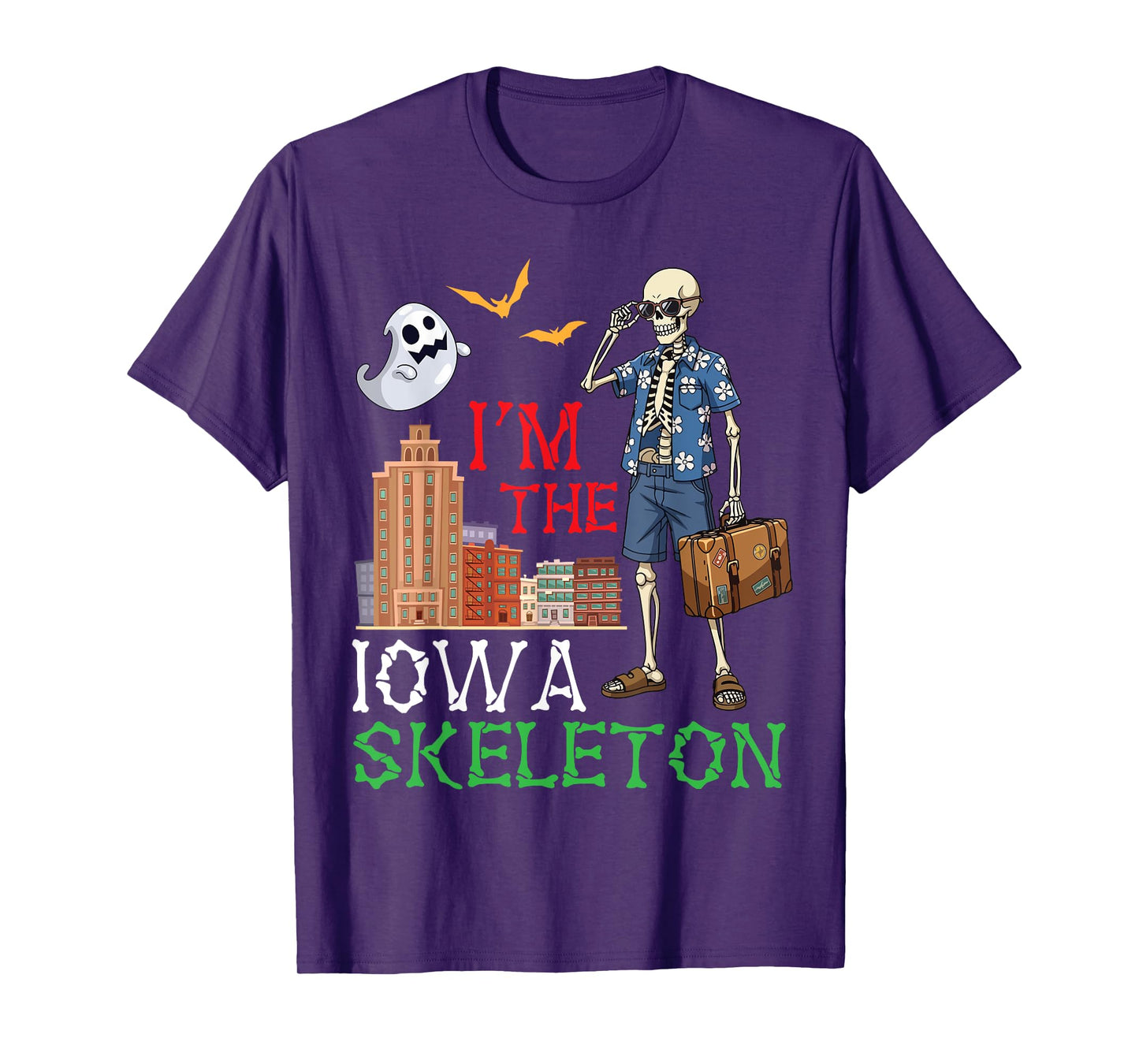 I'm The Iowa Skeleton Cowboy Halloween Day Desert Ghost T-Shirt